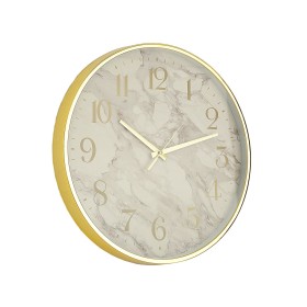 Wall Clock Versa Beige Crystal Plastic 4 x 30 x 30 cm | Tienda24 Tienda24.eu