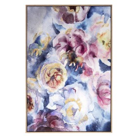 Quadro Alexandra House Living Legno Fiori 80 x 120 cm