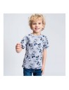 Camisola de Manga Curta Infantil Mickey Mouse Cinzento | Tienda24 Tienda24.eu