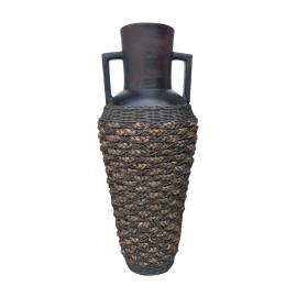 Floor vase Alexandra House Living Brown PVC Natural Fibre 29 x 100 x 29 cm | Tienda24 Tienda24.eu