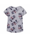 Camisola de Manga Curta Mulher Minnie Mouse Cinzento | Tienda24 Tienda24.eu