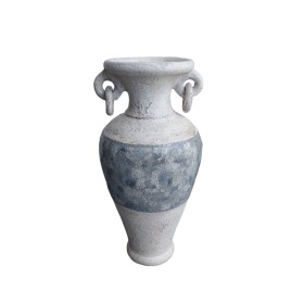 Vase Romimex Gris Argenté verre Aluminium 25 x 33 x 23 cm | Tienda24 Tienda24.eu