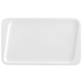 Flat plate Quid Chef Ceramic White 30 x 18 cm (6 Units) (Pack