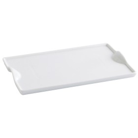 Snack tray Quid Gastro Fun Ceramic White (25,5 x 15,5 cm) (Pack