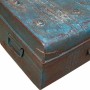 Decorative suitcase Alexandra House Living Blue Iron Traditional style 35 x 24 x 61 cm | Tienda24 Tienda24.eu