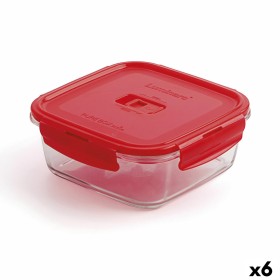 Lancheira Hermética Luminarc Pure Box Vermelho 1,22 L Vidro (6