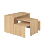 Set of 3 tables Alexandra House Living Oak Wood MDP 32 x 65 x 30 cm 24 x 65 x 30 cm 39 x 65 x 30 cm | Tienda24 Tienda24.eu