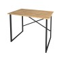 Mesa de Escritorio Alexandra House Living Negro Roble Metal Madera MDP 90 x 75 x 60 cm industrial | Tienda24 Tienda24.eu