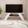 TV furniture Alexandra House Living Diagonal White 120 x 40 x 33 cm | Tienda24 Tienda24.eu