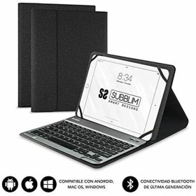 Hülle für Tablet und Tastatur Subblim SUBKT4-BTPI60 Qwerty Spanisch Schwarz | Tienda24 Tienda24.eu