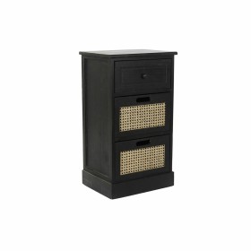 Chest of drawers DKD Home Decor Black Natural Wood Paolownia
