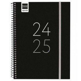 Diary Finocam Black A5 2024-2025 | Tienda24 Tienda24.eu