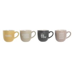 Juego de 4 Tazas Mug Home ESPRIT Amarillo Beige Gris Rosa