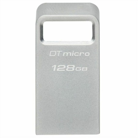 Memoria USB Kingston Micro Negro Acero 128 GB (1 unidad) | Tienda24 Tienda24.eu