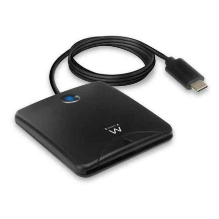 Lector de Tarjetas Inteligentes Ewent EW1055 USB C 1 m DNIe Negro | Tienda24 Tienda24.eu