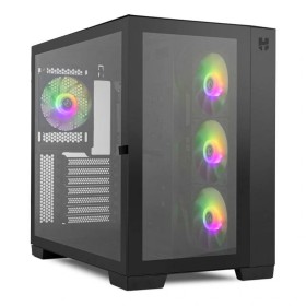 ATX Semi-Tower Gehäuse Nox 8436587971327 LED RGB Schwarz Bunt | Tienda24 Tienda24.eu