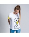 Camisola de Manga Curta Mulher Snoopy Branco | Tienda24 Tienda24.eu