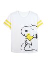 Camisola de Manga Curta Mulher Snoopy Branco | Tienda24 Tienda24.eu