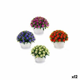 Flor Decorativa Ramo Plástico 14 x 12 x 14 cm (12 Unidades)