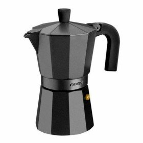 Cafetera Italiana EDM Negro Aluminio 6 Tazas Inducción | Tienda24 Tienda24.eu