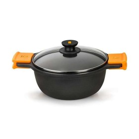 Casserole BRA A270545 Black Black/Orange Metal Aluminium (45 cm) | Tienda24 Tienda24.eu