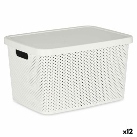 Caja de Almacenaje con Tapa Blanco Plástico 19 L 28 x 22 x 39