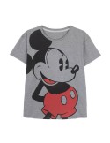 Camiseta de Manga Corta Mujer Mickey Mouse Gris Gris oscuro | Tienda24 Tienda24.eu