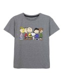 Camiseta de Manga Corta Mujer Snoopy Gris Gris oscuro | Tienda24 Tienda24.eu