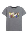 Damen Kurzarm-T-Shirt Snoopy Grau Dunkelgrau | Tienda24 Tienda24.eu