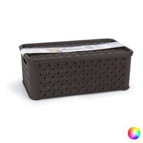 Caja de Almacenaje con Tapa Antracita Plástico 24 L 29,3 x 24,5 x 45 cm (6 Unidades) | Tienda24 Tienda24.eu