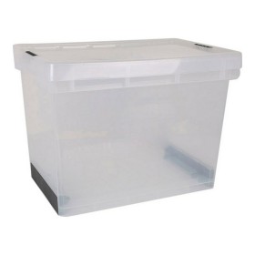 Storage Box with Lid Anthracite Plastic 22 L 32 x 20,5 x 50 cm (6 Units) | Tienda24 Tienda24.eu