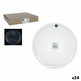 Flat plate Bidasoa Glacial Ceramic White (25 cm) (Pack 6x) | Tienda24 Tienda24.eu