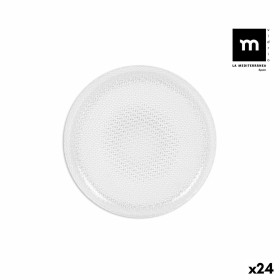 Flat plate Bidasoa Glacial Ceramic White (25 cm) (Pack 6x) | Tienda24 Tienda24.eu