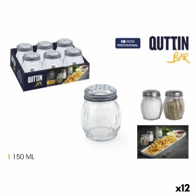 Conjunto para Condimentos Home ESPRIT Transparente Metal Cristal 300 ml 22,5 x 6 x 23 cm | Tienda24 Tienda24.eu