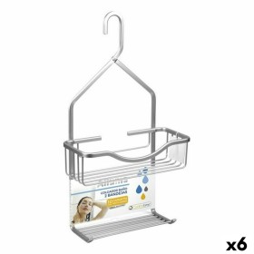 Tapete Antiderrapante para Duche Cinzento PVC 68 x 36 x 1 cm (6 Unidades) | Tienda24 Tienda24.eu