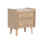 Mesita de Noche Home ESPRIT Natural Ratán Madera de Paulonia 40 x 30 x 48 cm | Tienda24 Tienda24.eu