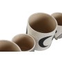 Set of Planters Home ESPRIT White Brown Black 13 x 13 x 15 cm (2 Units) | Tienda24 Tienda24.eu