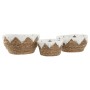 Centerpiece Home ESPRIT White Natural 30,5 x 30,5 x 14 cm (3 Pieces) | Tienda24 Tienda24.eu