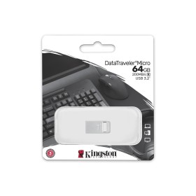 USB stick Kingston DTMC3G2/64GB Keychain Silver Black 64 GB