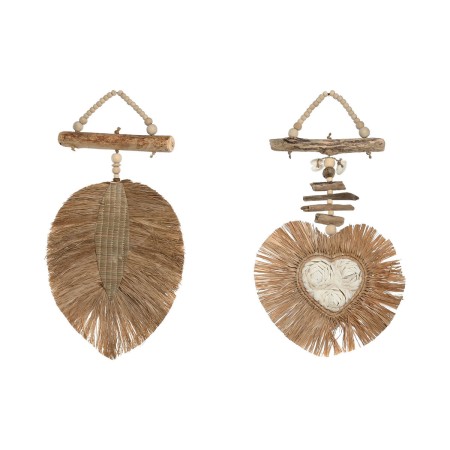 Figura Decorativa Home ESPRIT Natural 26 x 3 x 46 cm (2 Unidades) | Tienda24 Tienda24.eu