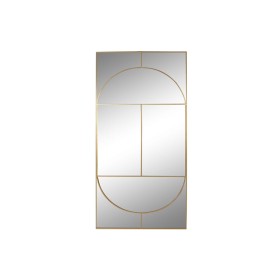 Espelho de parede 108 x 3,5 x 108 cm Cristal Dourado Madeira | Tienda24 Tienda24.eu