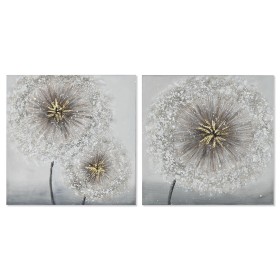 Painting DKD Home Decor 80 x 3 x 80 cm Flowers Shabby Chic (2 Units) | Tienda24 Tienda24.eu