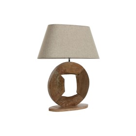 Lampada da tavolo Home ESPRIT Beige Naturale Legno di mango 50 W 220 V