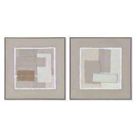 Quadro Home ESPRIT Marrone Beige Astratto Città 62 x 3,2 x 62 cm (2 U