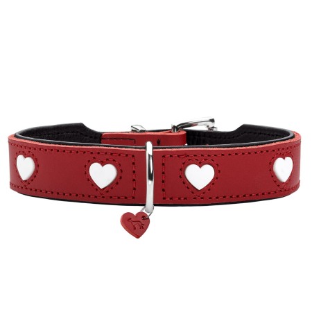 Coleira para Cães Hunter Love XS/S 30-34 cm Rojo/Blanco | Tienda24 Tienda24.eu