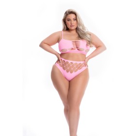 Conjunto de Lingerie Pink Lipstick Cor de Rosa (XL) | Tienda24 - Global Online Shop Tienda24.eu