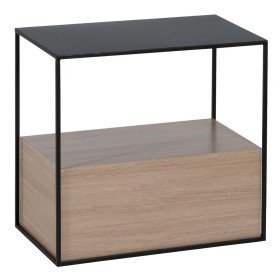 Mesita de Noche Home ESPRIT Natural Ratán Madera de Paulonia 40 x 30 x 48 cm | Tienda24 Tienda24.eu