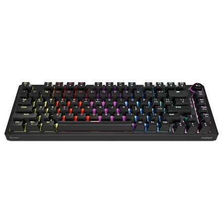 Keyboard Savio PHENIX Black QWERTY | Tienda24 Tienda24.eu