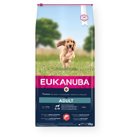 Pienso Eukanuba Adult Small&Medium Salmon Pescado 12 kg | Tienda24 Tienda24.eu