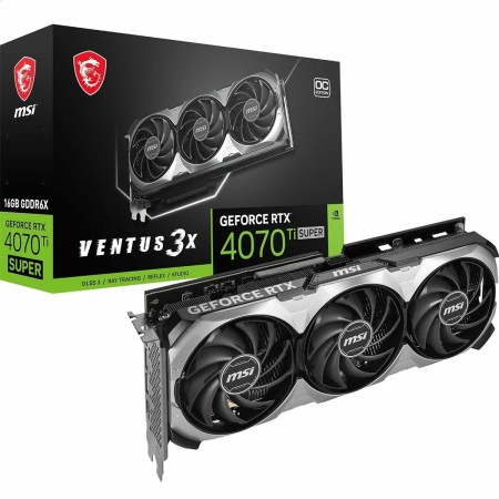 Carte Graphique MSI SUPER 16G VENTUS 3X OC GeForce RTX 4070 Ti GEFORCE RTX 4070 TI SUPER 16 GB GDDR6 GDDR6X NVIDIA GEFORCE RTX 4 | Tienda24 Tienda24.eu